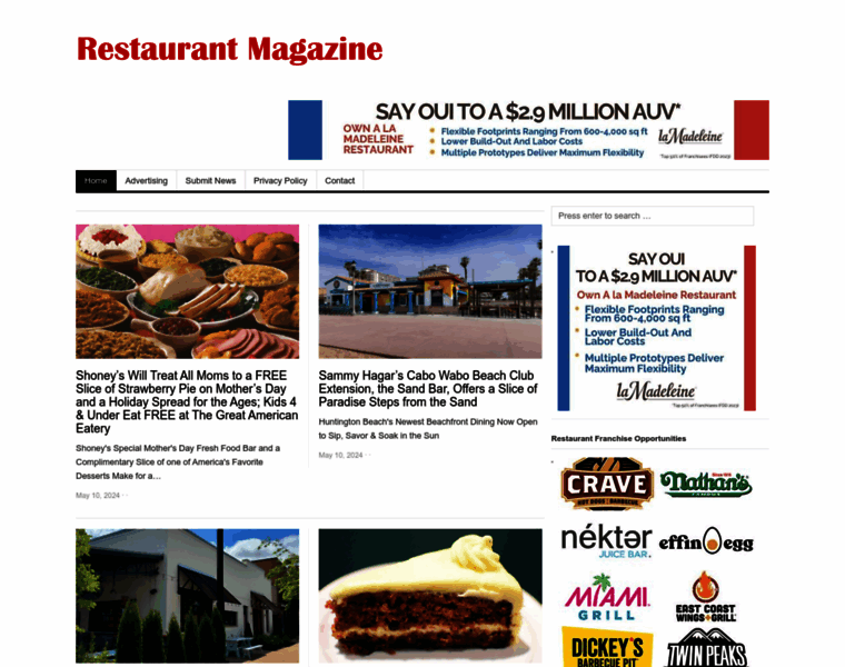 Restaurantmagazine.com thumbnail