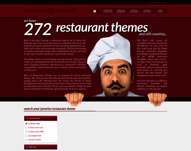 Restaurantthemes101.com thumbnail