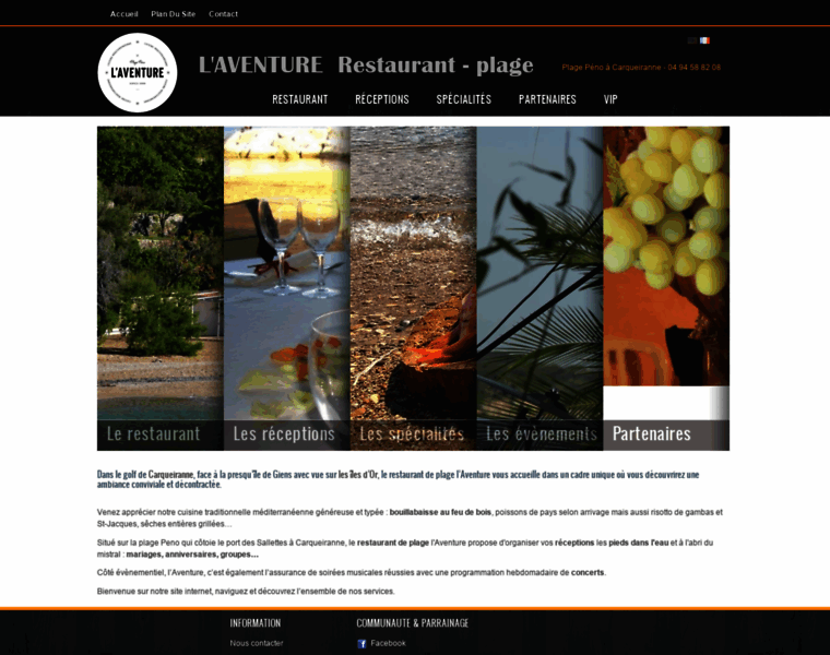 Resto-plage-laventure.fr thumbnail