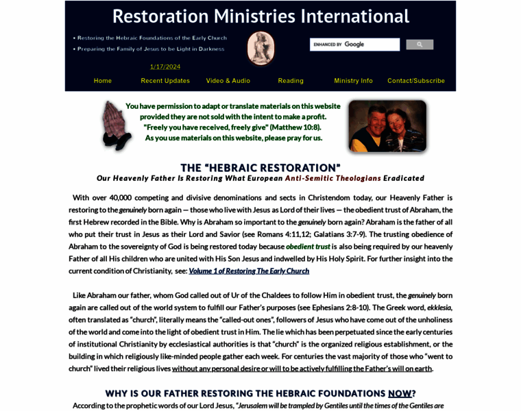 Restorationministries.org thumbnail
