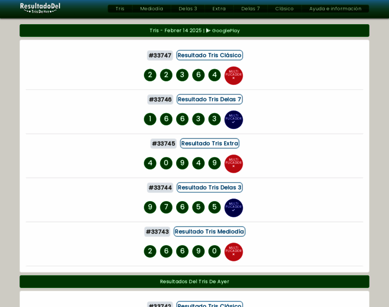 Resultadodeltrisdehoy.com thumbnail