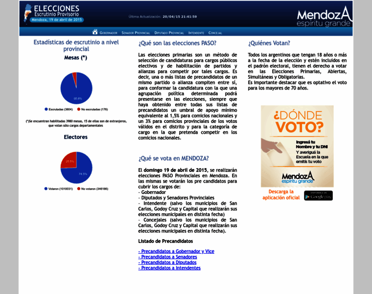 Resultadospaso2015.mendoza.gov.ar thumbnail