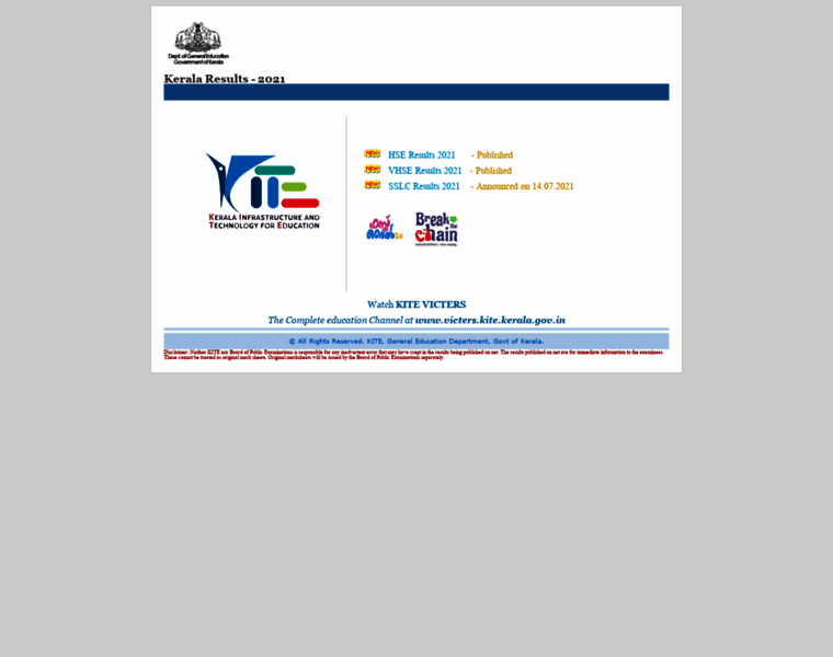 Results.kite.kerala.gov.in thumbnail
