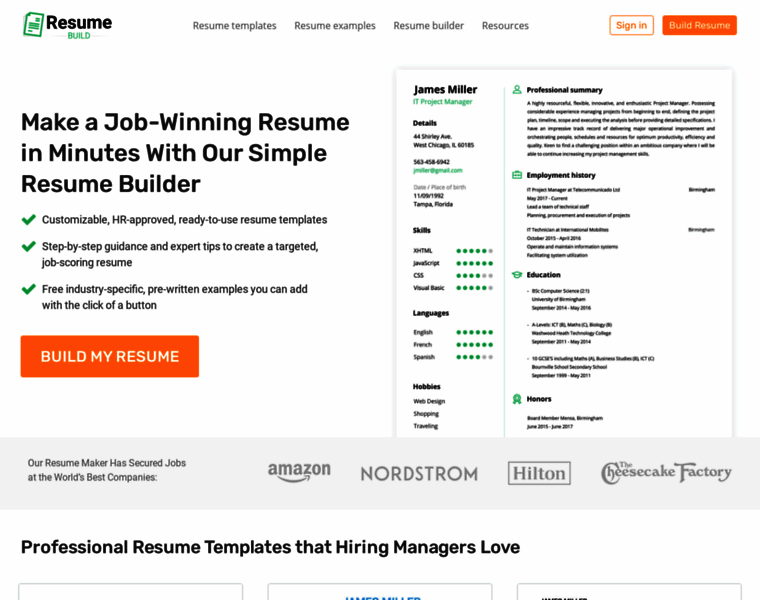 Resume-builders.net thumbnail