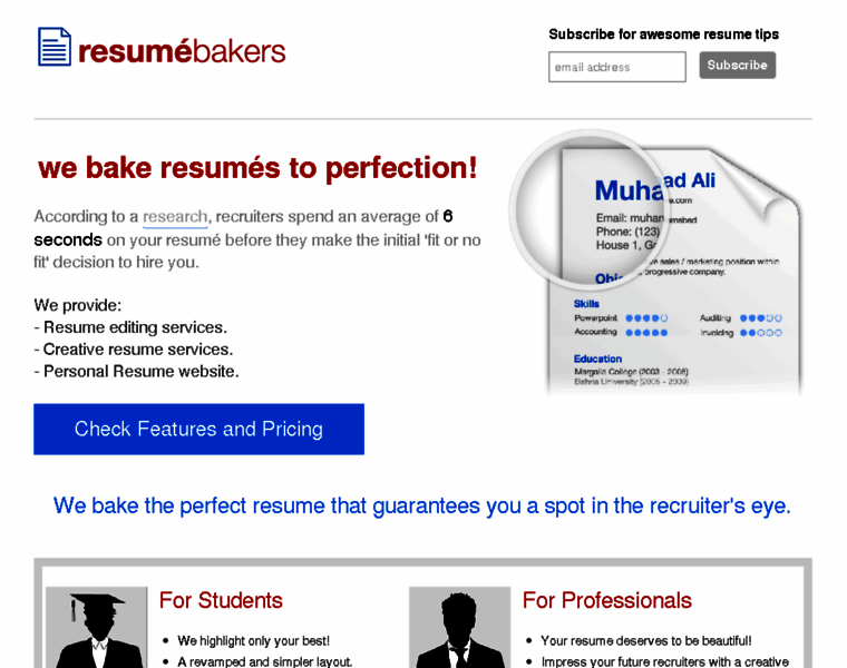 Resumebakers.com thumbnail