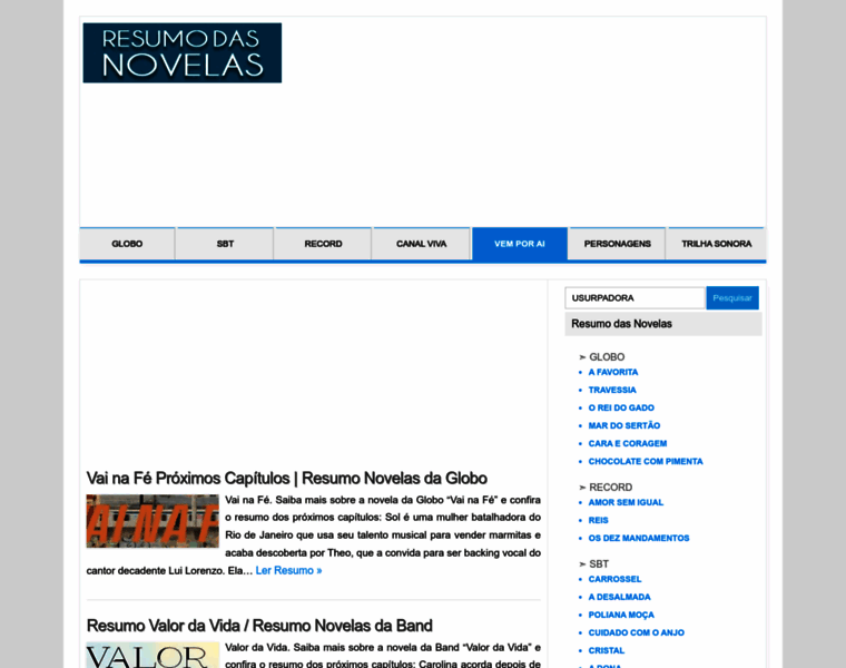 Resumo-das-novelas.com thumbnail