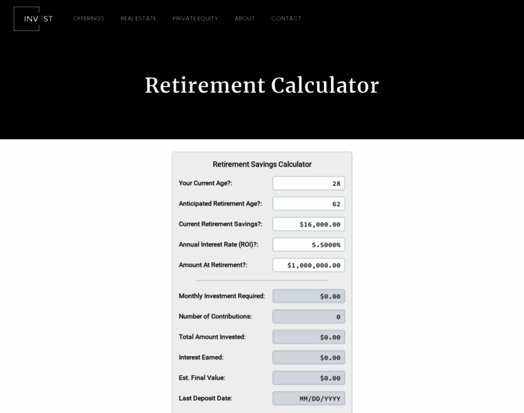 Retirementcalculator.org thumbnail