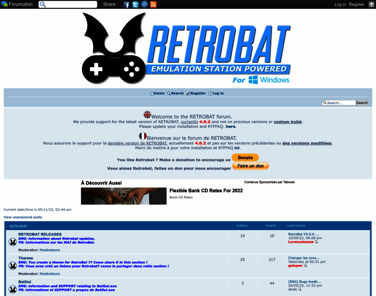 Retrobat.forumgaming.fr thumbnail
