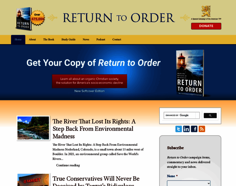 Returntoorder.org thumbnail