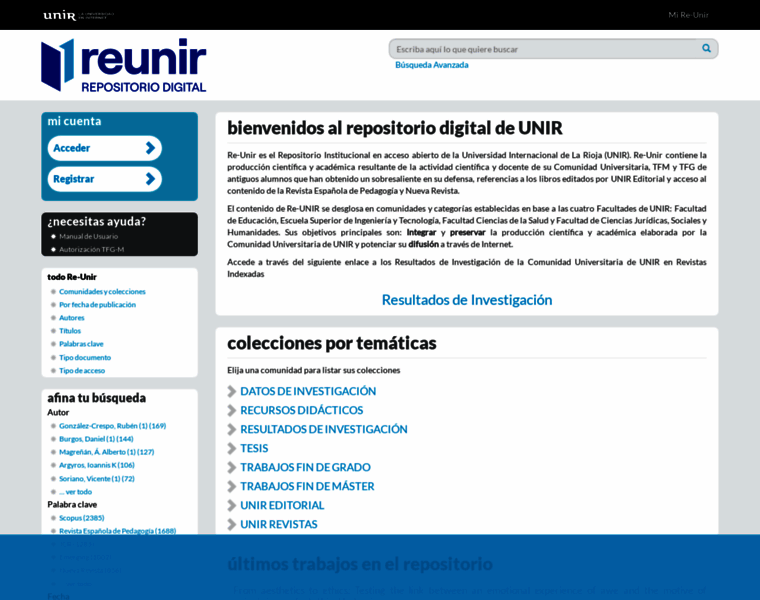 Reunir.unir.net thumbnail