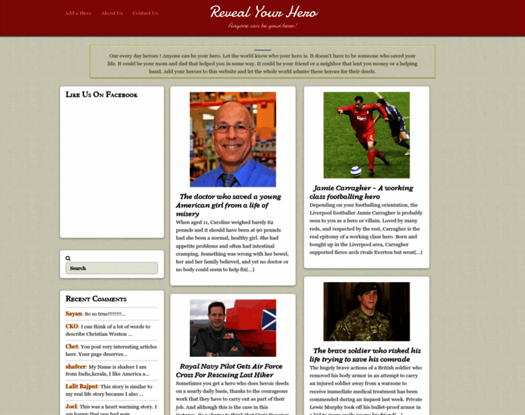 Revealyourhero.com thumbnail