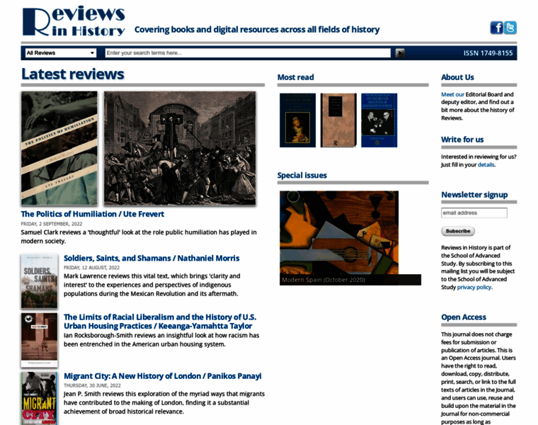Reviews.history.ac.uk thumbnail