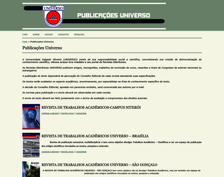 Revista.universo.edu.br thumbnail