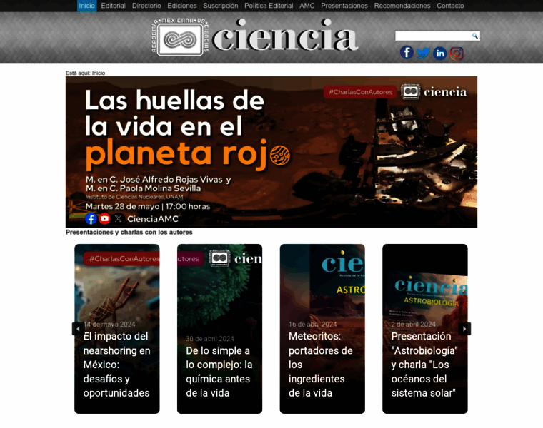 Revistaciencia.amc.edu.mx thumbnail