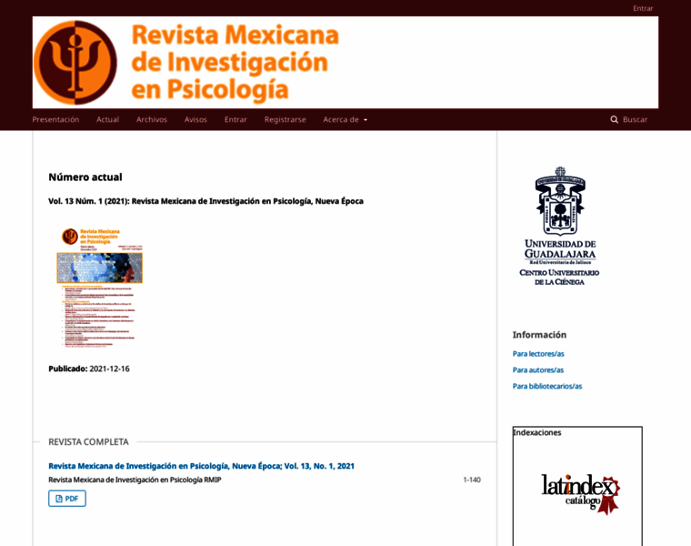 Revistamexicanadeinvestigacionenpsicologia.com thumbnail