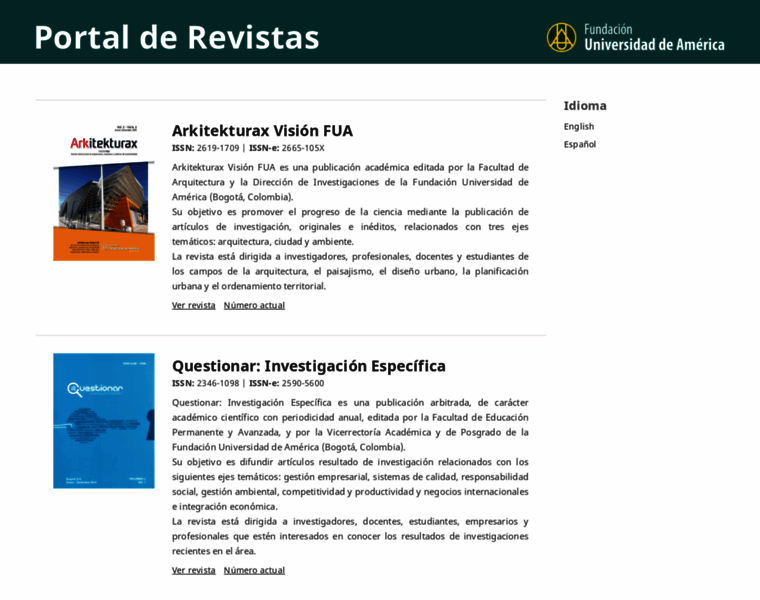 Revistas.uamerica.edu.co thumbnail