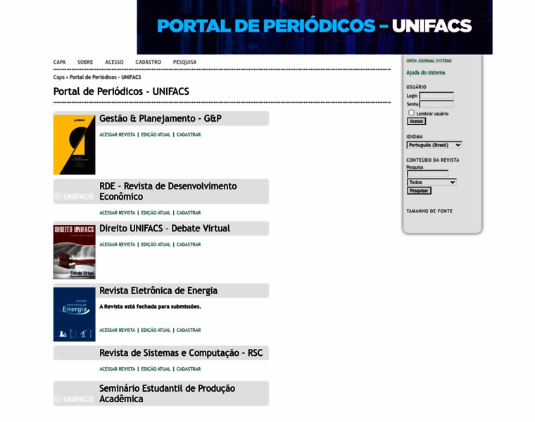 Revistas.unifacs.br thumbnail