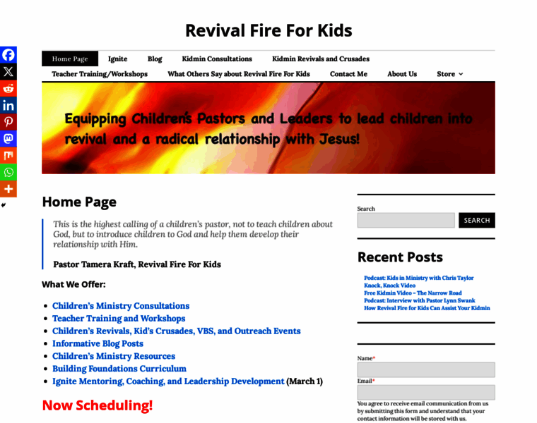 Revivalfire4kids.com thumbnail