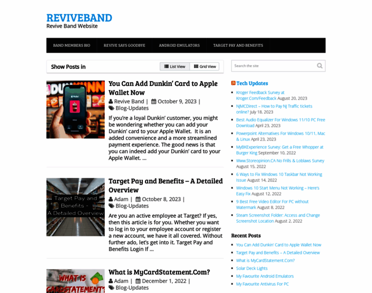 Reviveband.com thumbnail