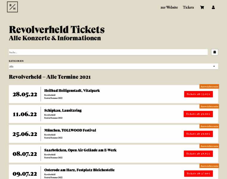 Revolverheld-tickets.de thumbnail