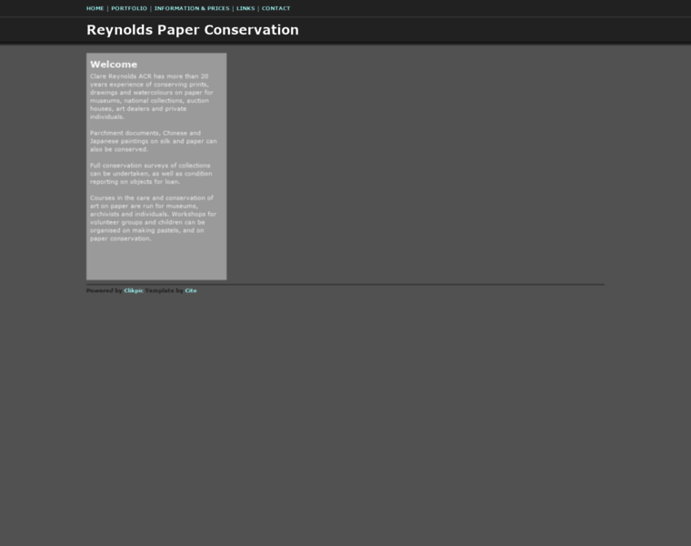 Reynoldspaperconservation.co.uk thumbnail