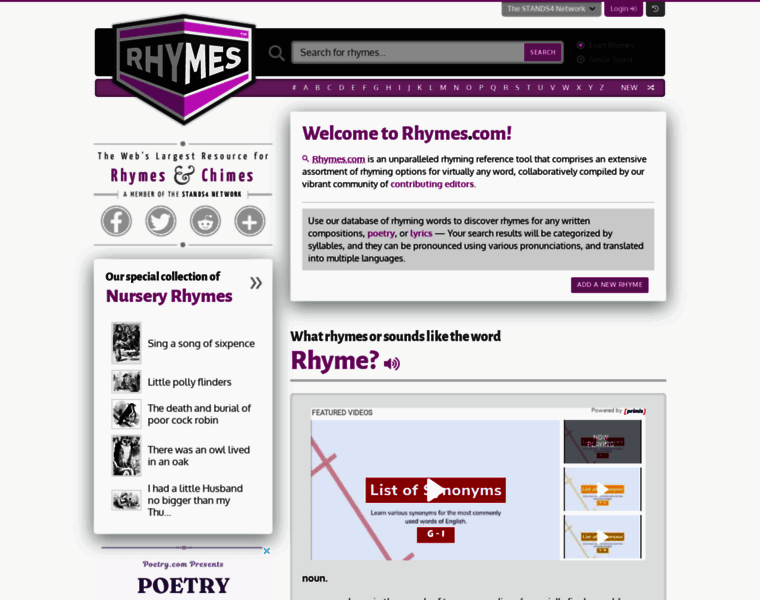 Rhymes.com thumbnail