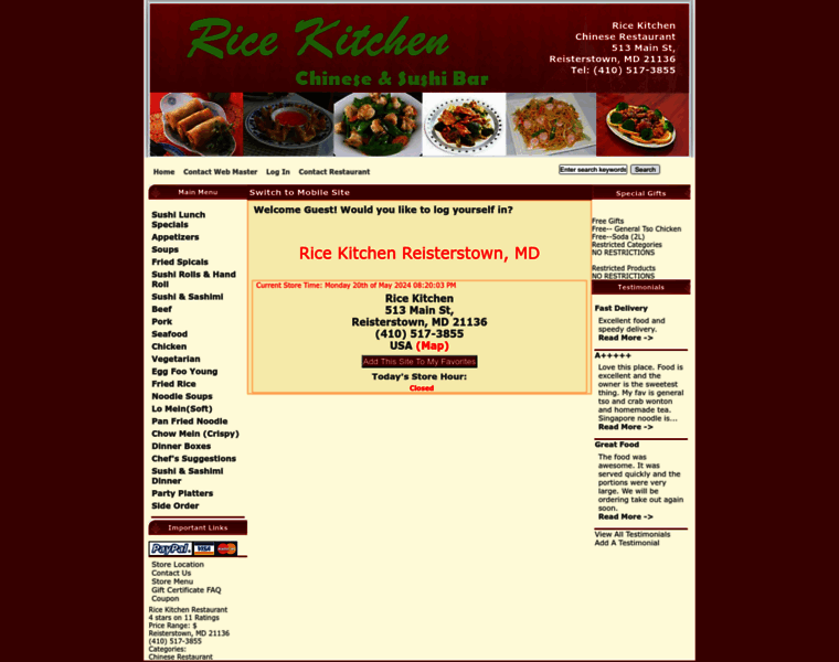 Ricekitchenrestaurant.com thumbnail
