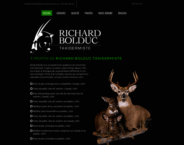 Richardbolductaxidermiste.ca thumbnail