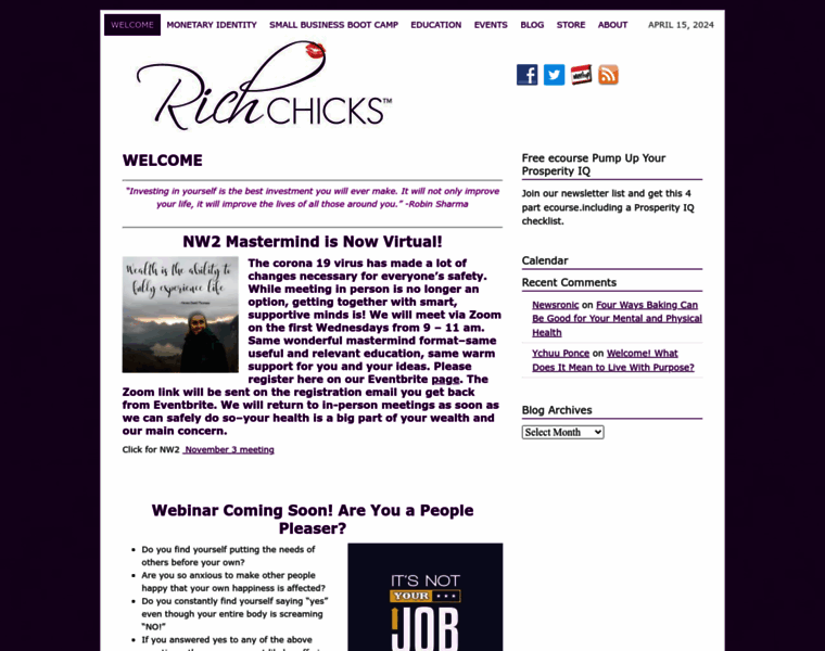 Richchicks.org thumbnail