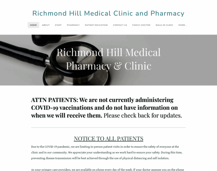 Richmondhillmedicalclinic.com thumbnail
