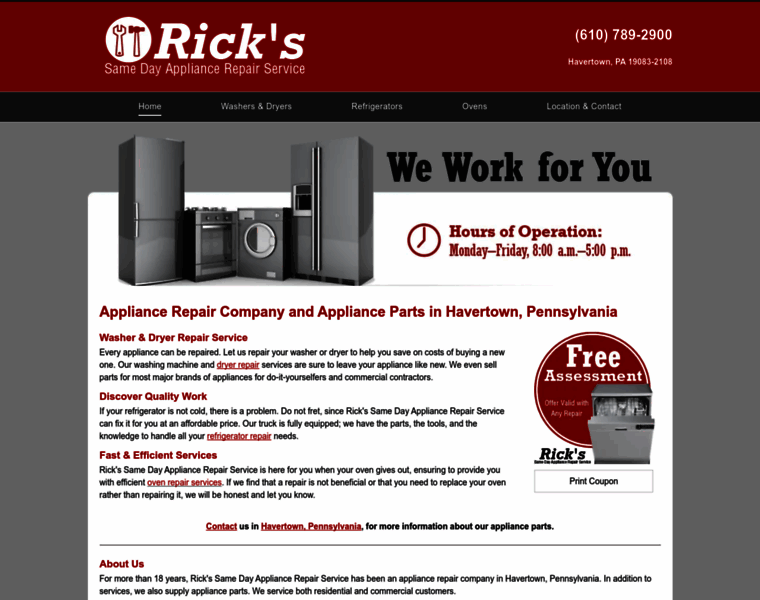 Ricksappliance.com thumbnail