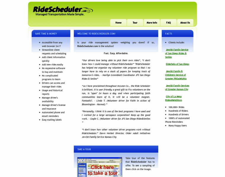 Ridescheduler.com thumbnail