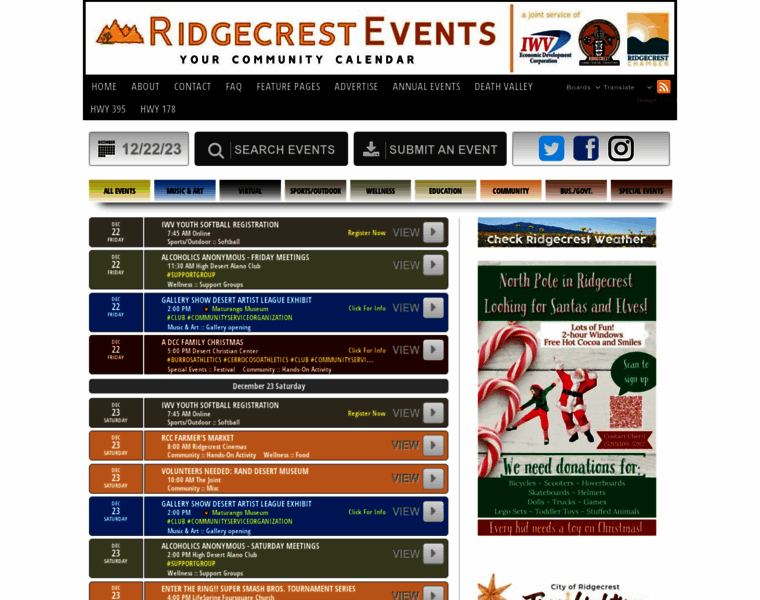 Ridgecrestevents.com thumbnail