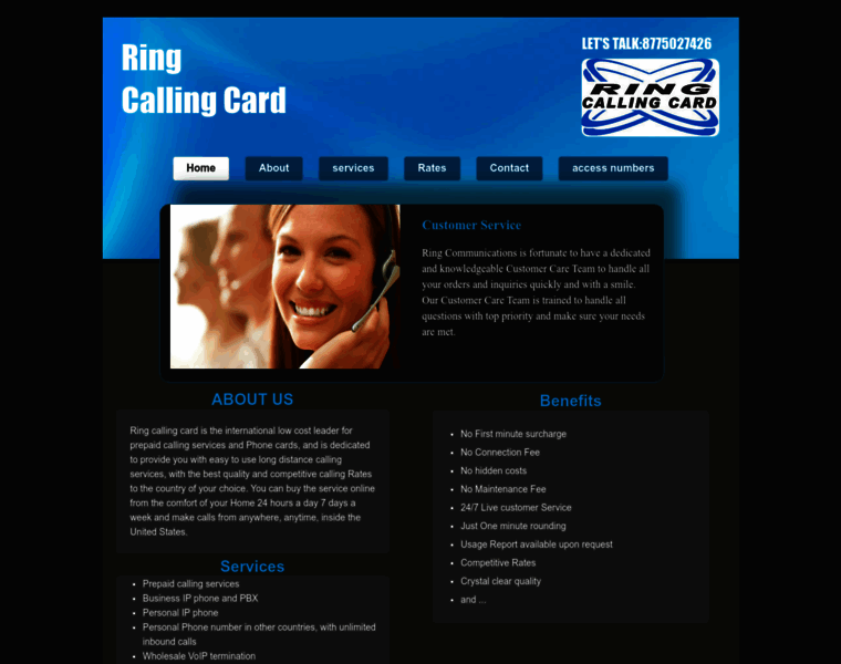 Ringcallingcard.com thumbnail