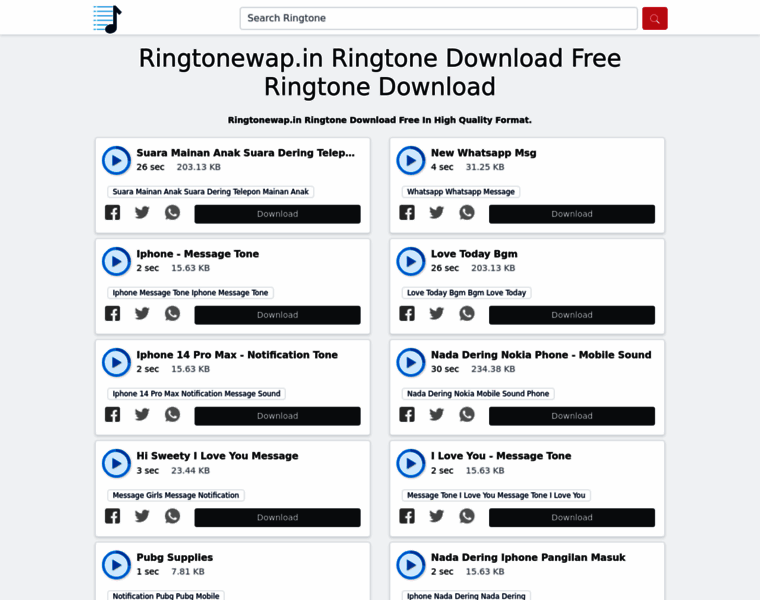 Ringtonewap.in thumbnail