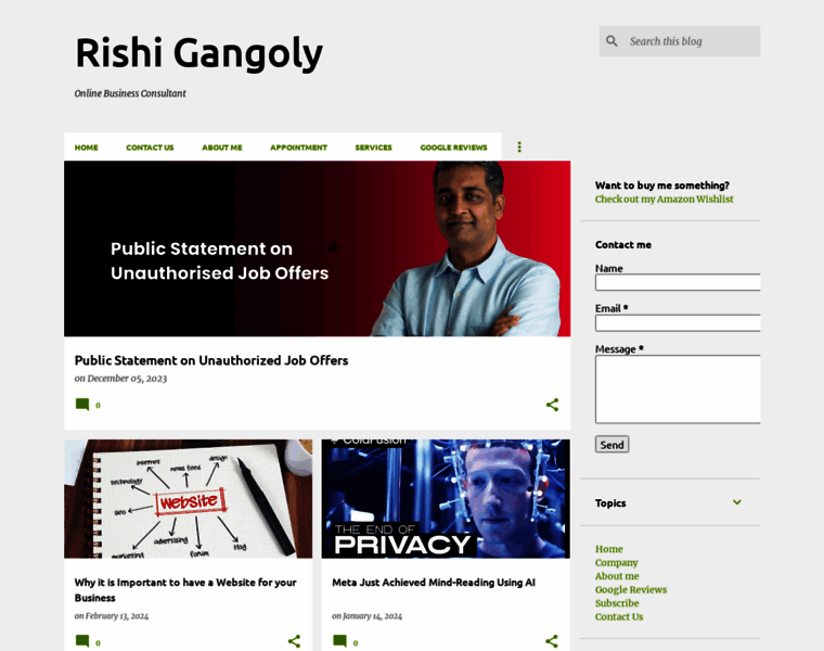Rishigangoly.com thumbnail