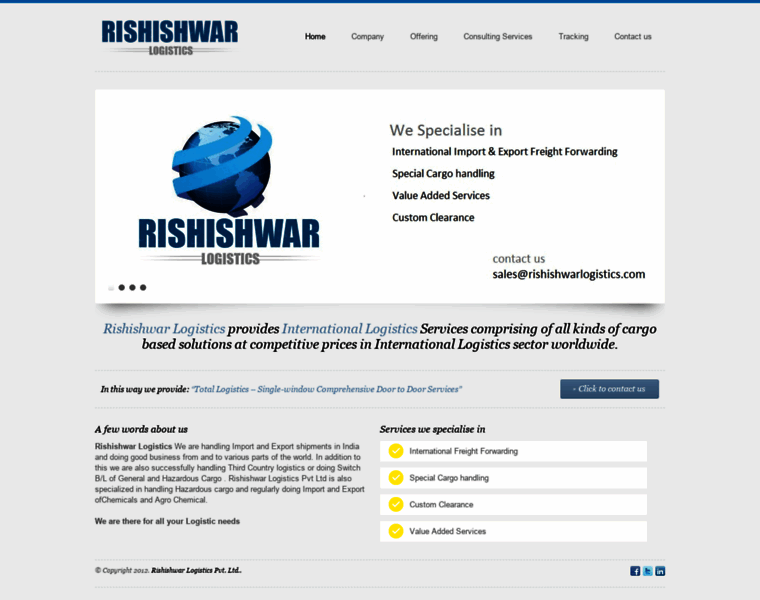 Rishishwarlogistics.com thumbnail