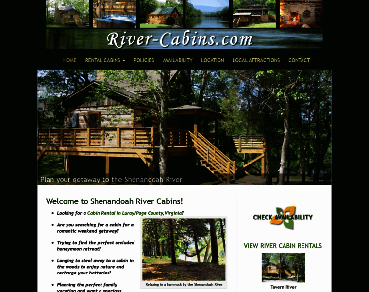 River-cabins.com thumbnail