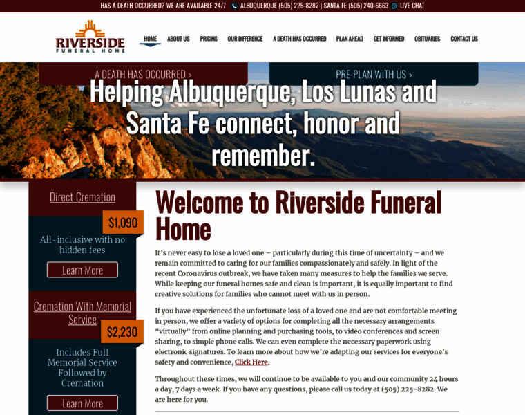 Riversidefunerals.com thumbnail