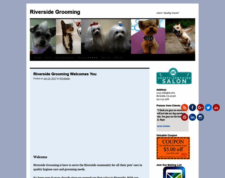 Riversidegrooming.com thumbnail