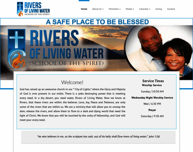 Riversoflivingwaterchurchleesville.org thumbnail