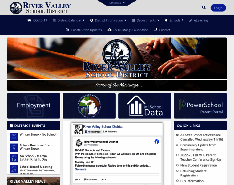 Rivervalleyschools.org thumbnail