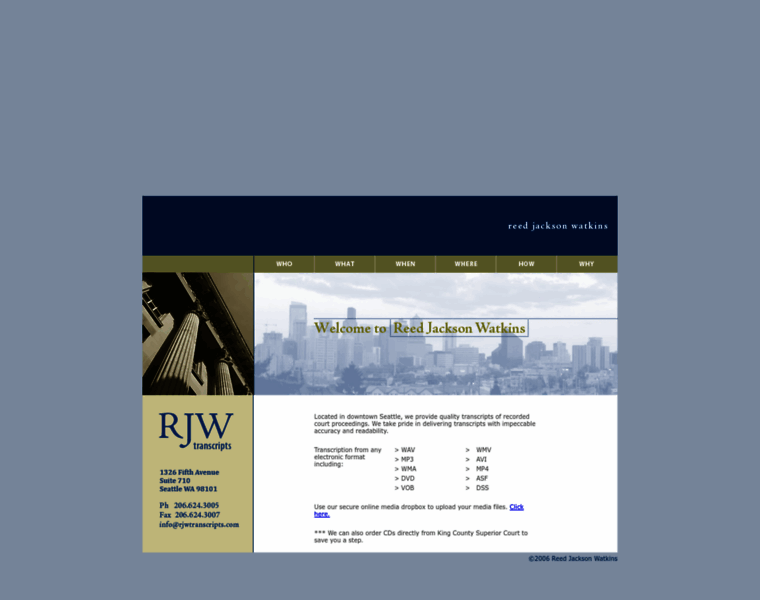 rjwtranscripts.com at WI. Court Reporting and Deposition Services ...