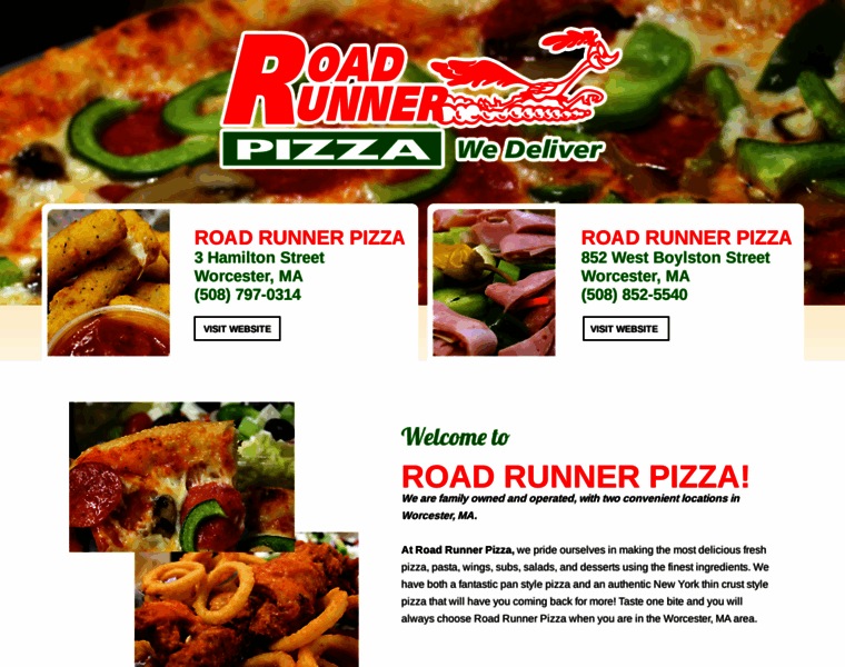 Roadrunnerpizza-worcester.com thumbnail