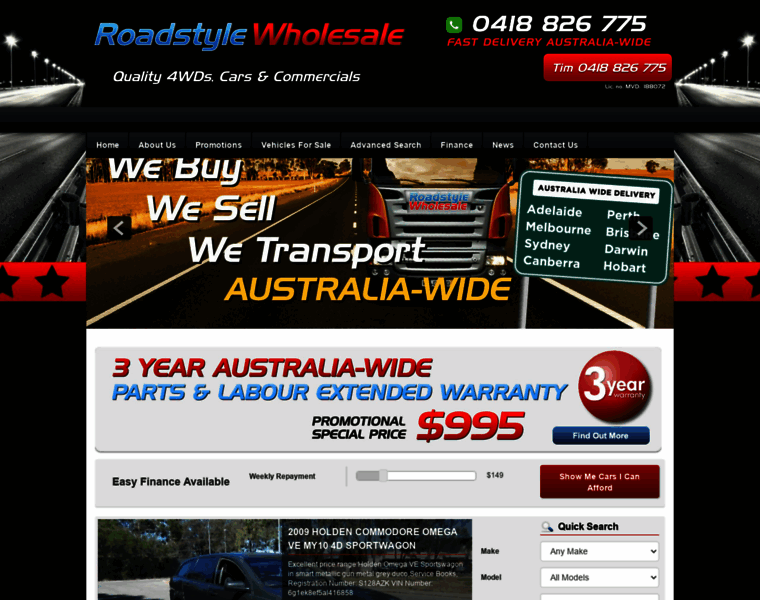 Roadstylewholesale.com.au thumbnail