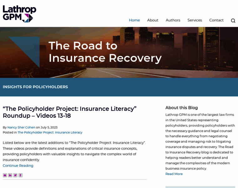 Roadtoinsurancerecovery.com thumbnail