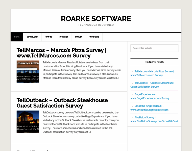 Roarkesoftware.com thumbnail