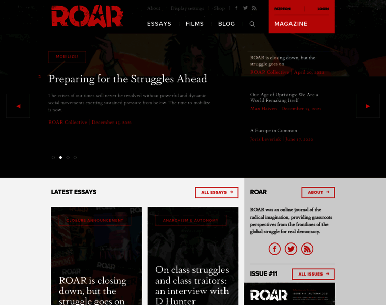 Roarmag.org thumbnail
