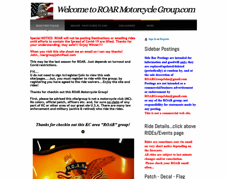 Roarmotorcyclegroup.com thumbnail