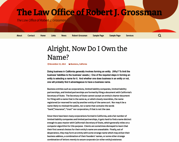 Robertgrossmanlawoffice.com thumbnail